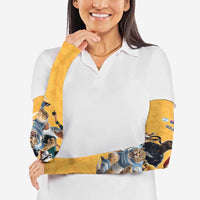 Custom Rugby Southern Hemisphere Arm Sleeves Argentina AUNZ South Africa Mascot Gold LT9 - Polynesian Pride