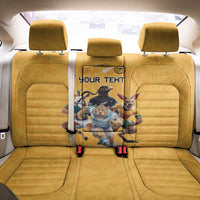 Custom Rugby Southern Hemisphere Back Car Seat Cover Argentina AUNZ South Africa Mascot Gold LT9 - Polynesian Pride