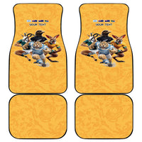Custom Rugby Southern Hemisphere Car Mats Argentina AUNZ South Africa Mascot Gold LT9 - Polynesian Pride