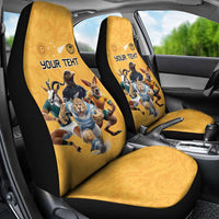Custom Rugby Southern Hemisphere Car Seat Cover Argentina AUNZ South Africa Mascot Gold LT9 - Polynesian Pride