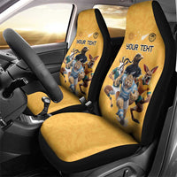 Custom Rugby Southern Hemisphere Car Seat Cover Argentina AUNZ South Africa Mascot Gold LT9 - Polynesian Pride