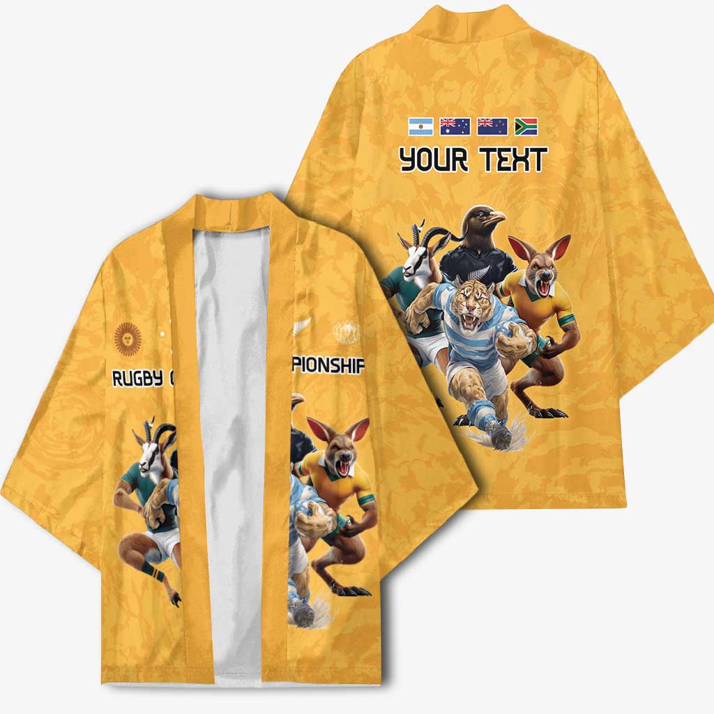 Custom Rugby Southern Hemisphere Kimono Argentina AUNZ South Africa Mascot Gold - Polynesian Pride
