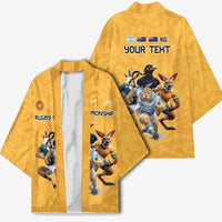 Custom Rugby Southern Hemisphere Kimono Argentina AUNZ South Africa Mascot Gold - Polynesian Pride