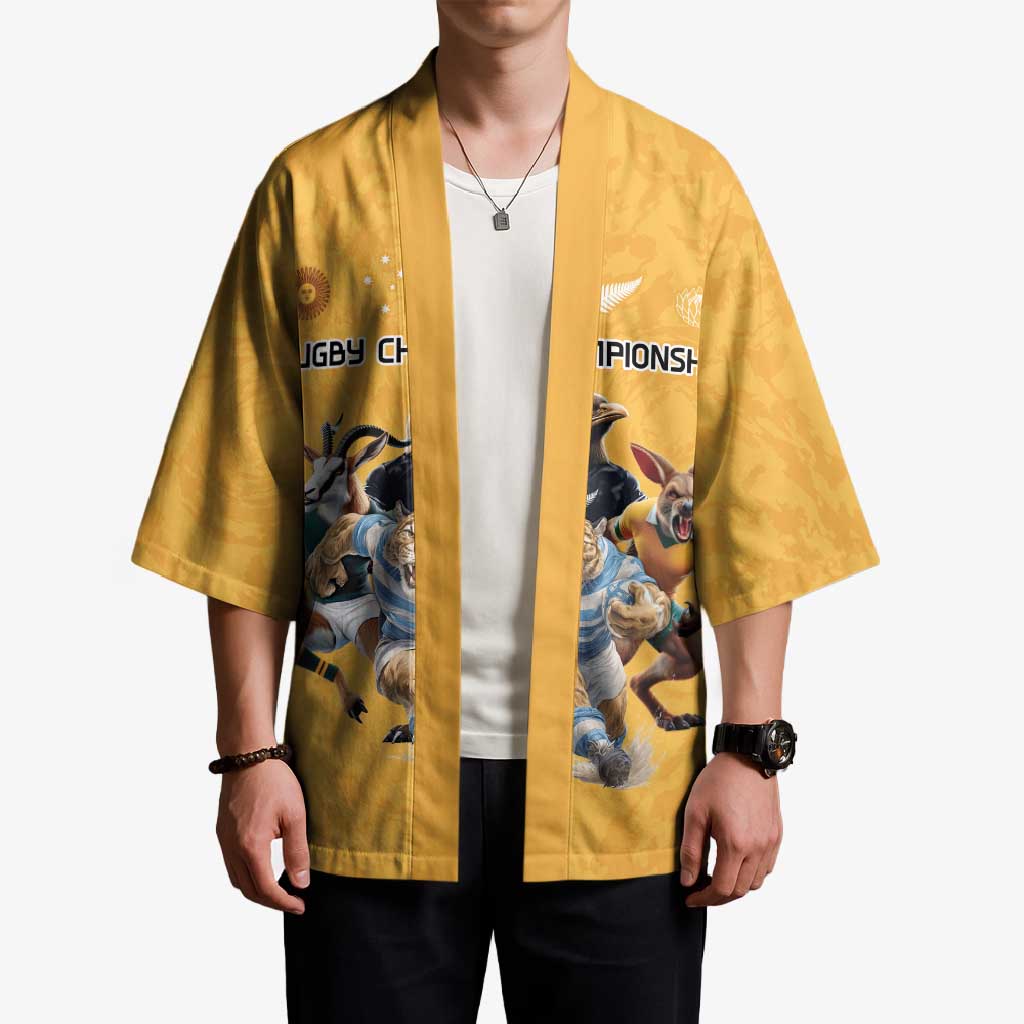 Custom Rugby Southern Hemisphere Kimono Argentina AUNZ South Africa Mascot Gold - Polynesian Pride