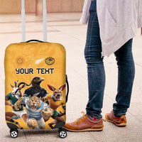 Custom Rugby Southern Hemisphere Luggage Cover Argentina AUNZ South Africa Mascot Gold LT9 Gold - Polynesian Pride