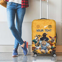 Custom Rugby Southern Hemisphere Luggage Cover Argentina AUNZ South Africa Mascot Gold LT9 - Polynesian Pride