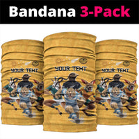 Custom Rugby Southern Hemisphere Neck Gaiter Argentina AUNZ South Africa Mascot Gold LT9 package One Size: 25*50cm Gold - Polynesian Pride
