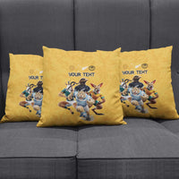 Custom Rugby Southern Hemisphere Pillow Cover Argentina AUNZ South Africa Mascot Gold LT9 - Polynesian Pride