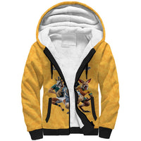 Custom Rugby Southern Hemisphere Sherpa Hoodie Argentina AUNZ South Africa Mascot Gold LT9 Unisex Gold - Polynesian Pride