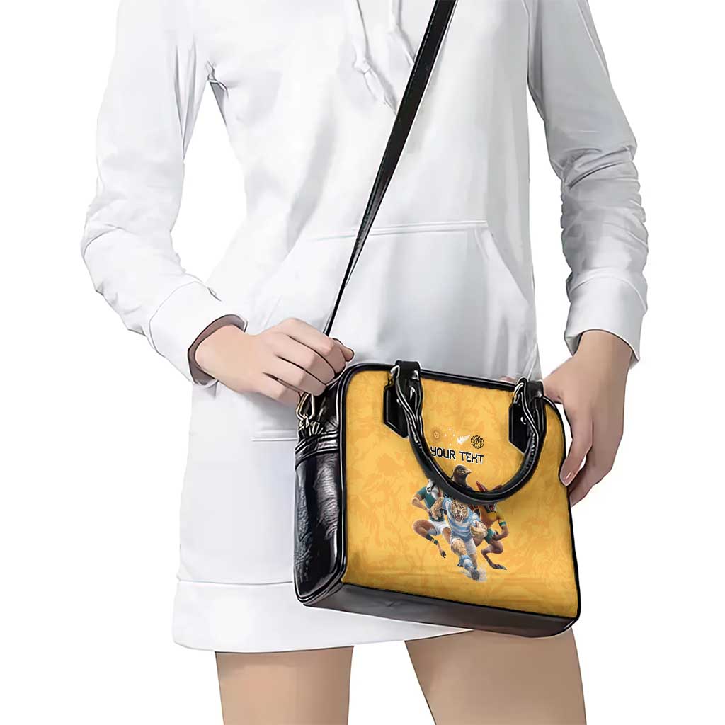 Custom Rugby Southern Hemisphere Shoulder Handbag Argentina AUNZ South Africa Mascot Gold - Polynesian Pride