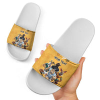 Custom Rugby Southern Hemisphere Slide Sandals Argentina AUNZ South Africa Mascot Gold LT9 - Polynesian Pride