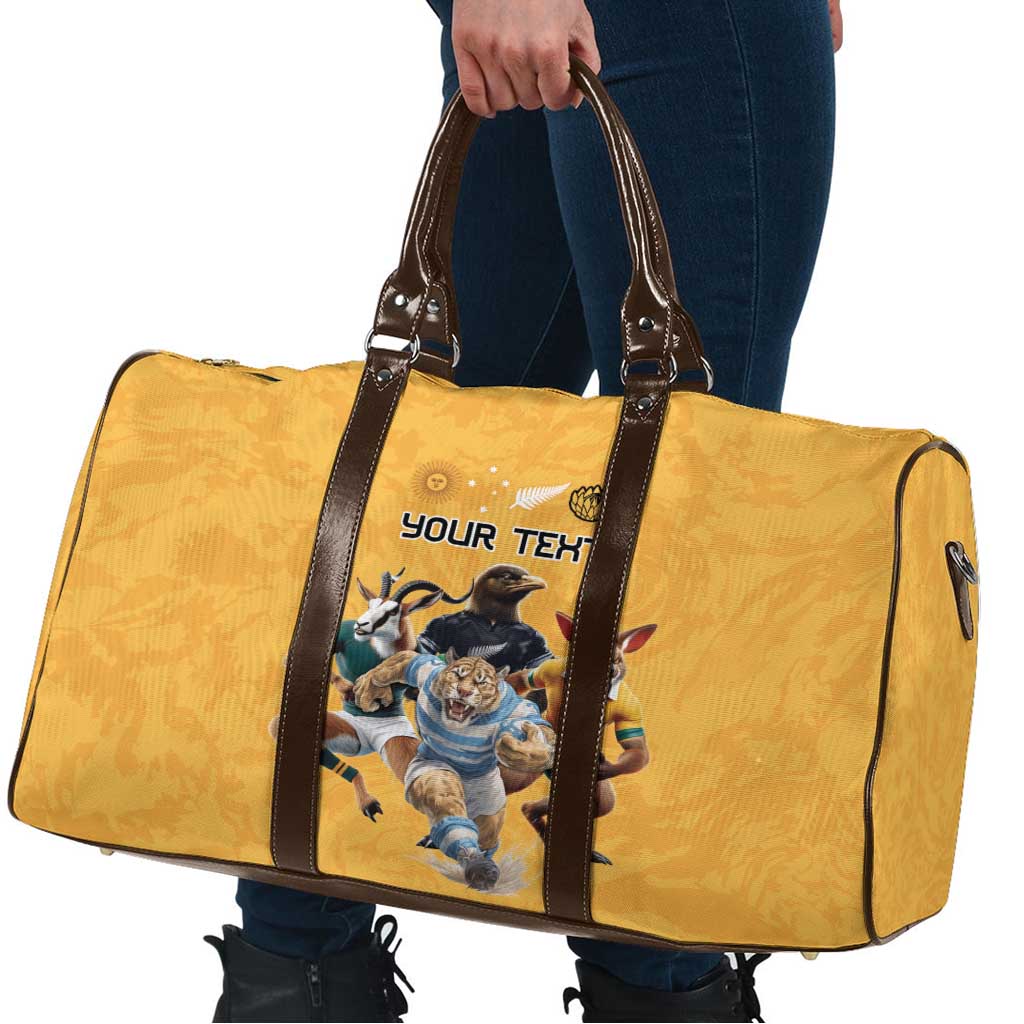 Custom Rugby Southern Hemisphere Travel Bag Argentina AUNZ South Africa Mascot Gold LT9 - Polynesian Pride