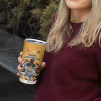 Custom Rugby Southern Hemisphere Tumbler Cup Argentina AUNZ South Africa Mascot Gold LT9 - Polynesian Pride