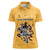 Custom Rugby Southern Hemisphere Women Polo Shirt Argentina AUNZ South Africa Mascot Gold - Polynesian Pride