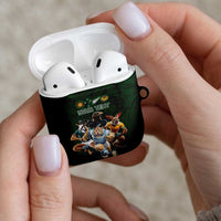 Custom Rugby Southern Hemisphere AirPods Case Argentina AUNZ South Africa Mascot Green LT9 - Polynesian Pride