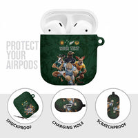 Custom Rugby Southern Hemisphere AirPods Case Argentina AUNZ South Africa Mascot Green LT9 - Polynesian Pride
