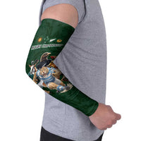 Custom Rugby Southern Hemisphere Arm Sleeves Argentina AUNZ South Africa Mascot Green LT9 - Polynesian Pride