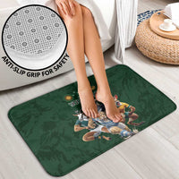 Custom Rugby Southern Hemisphere Bathroom Set Argentina AUNZ South Africa Mascot Green - Polynesian Pride