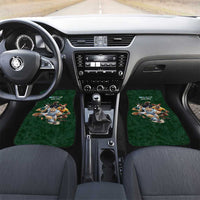 Custom Rugby Southern Hemisphere Car Mats Argentina AUNZ South Africa Mascot Green LT9 Set 2pcs - Front Green - Polynesian Pride
