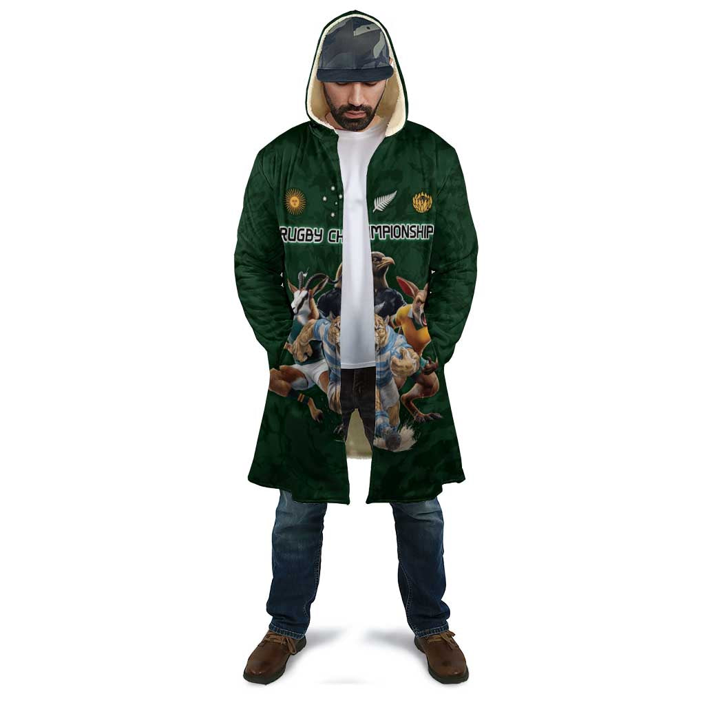 Custom Rugby Southern Hemisphere Cloak Argentina AUNZ South Africa Mascot Green - Polynesian Pride