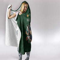 Custom Rugby Southern Hemisphere Hooded Blanket Argentina AUNZ South Africa Mascot Green LT9 - Polynesian Pride