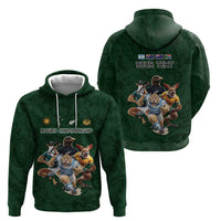 Custom Rugby Southern Hemisphere Hoodie Argentina AUNZ South Africa Mascot Green LT9 - Polynesian Pride
