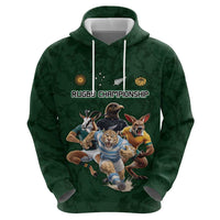 Custom Rugby Southern Hemisphere Hoodie Argentina AUNZ South Africa Mascot Green LT9 - Polynesian Pride