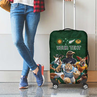 Custom Rugby Southern Hemisphere Luggage Cover Argentina AUNZ South Africa Mascot Green LT9 - Polynesian Pride