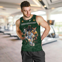 Custom Rugby Southern Hemisphere Men Tank Top Argentina AUNZ South Africa Mascot Green - Polynesian Pride