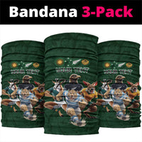 Custom Rugby Southern Hemisphere Neck Gaiter Argentina AUNZ South Africa Mascot Green LT9 package One Size: 25*50cm Green - Polynesian Pride
