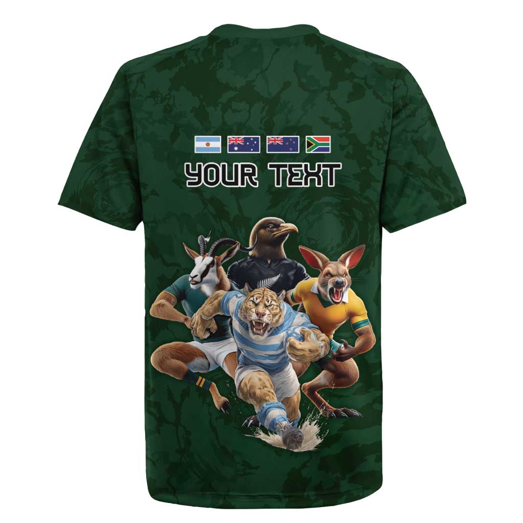Custom Rugby Southern Hemisphere Rugby Jersey Argentina AUNZ South Africa Mascot Green LT9 - Polynesian Pride