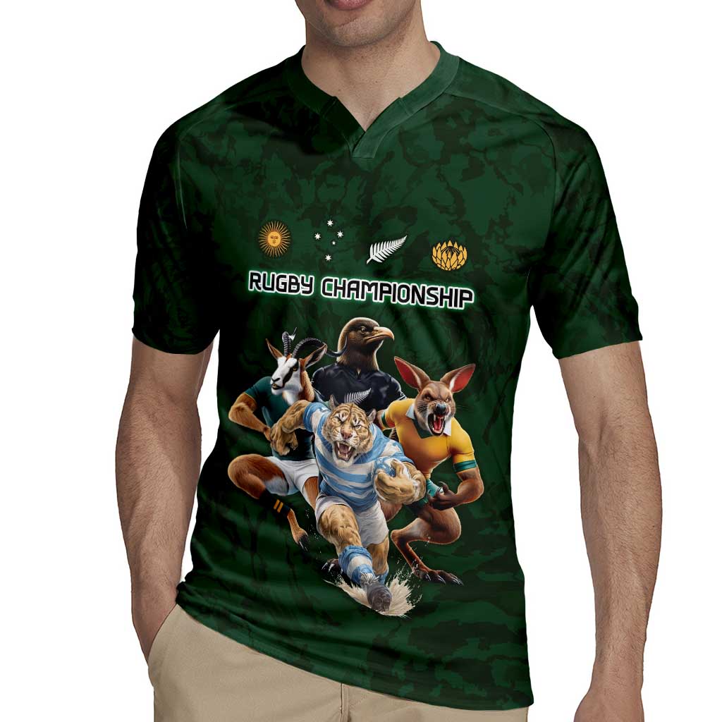 Custom Rugby Southern Hemisphere Rugby Jersey Argentina AUNZ South Africa Mascot Green LT9 - Polynesian Pride