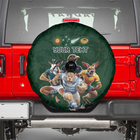 Custom Rugby Southern Hemisphere Spare Tire Cover Argentina AUNZ South Africa Mascot Green LT9 - Polynesian Pride