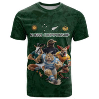 Custom Rugby Southern Hemisphere T Shirt Argentina AUNZ South Africa Mascot Green LT9 Green - Polynesian Pride