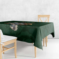 Custom Rugby Southern Hemisphere Tablecloth Argentina AUNZ South Africa Mascot Green - Polynesian Pride