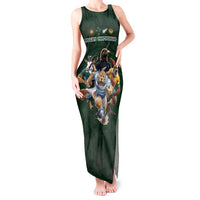 Custom Rugby Southern Hemisphere Tank Maxi Dress Argentina AUNZ South Africa Mascot Green LT9 Women Green - Polynesian Pride