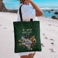 Custom Rugby Southern Hemisphere Tote Bag Argentina AUNZ South Africa Mascot Green LT9 - Polynesian Pride