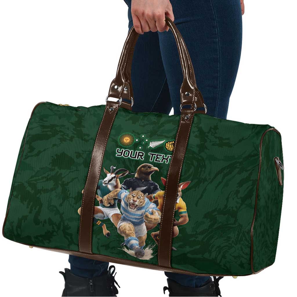 Custom Rugby Southern Hemisphere Travel Bag Argentina AUNZ South Africa Mascot Green LT9 - Polynesian Pride