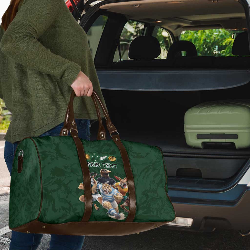 Custom Rugby Southern Hemisphere Travel Bag Argentina AUNZ South Africa Mascot Green LT9 - Polynesian Pride