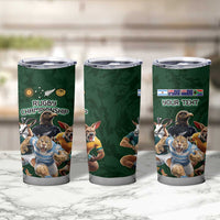 Custom Rugby Southern Hemisphere Tumbler Cup Argentina AUNZ South Africa Mascot Green LT9 - Polynesian Pride