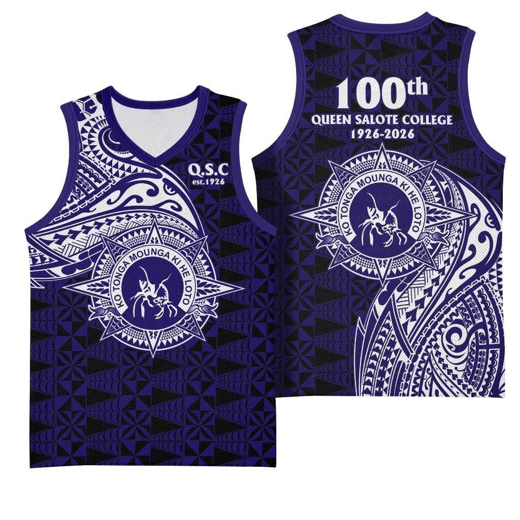Tonga Queen Salote College 100th Years Basketball Jersey Est 1926 Tongan Ngatu Tapa LT9 - Polynesian Pride