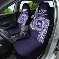 Tonga Queen Salote College 100th Years Car Seat Cover Est 1926 Tongan Ngatu Tapa LT9 - Polynesian Pride
