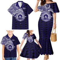Tonga Queen Salote College 100th Years Family Matching Mermaid Dress and Hawaiian Shirt Est 1926 Tongan Ngatu Tapa LT9 - Polynesian Pride