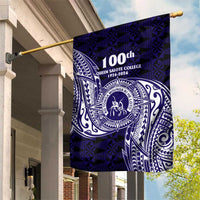 Tonga Queen Salote College 100th Years Garden Flag Est 1926 Tongan Ngatu Tapa LT9 House Flag Blue - Polynesian Pride