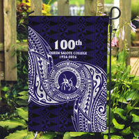 Tonga Queen Salote College 100th Years Garden Flag Est 1926 Tongan Ngatu Tapa LT9 Garden Flag Blue - Polynesian Pride