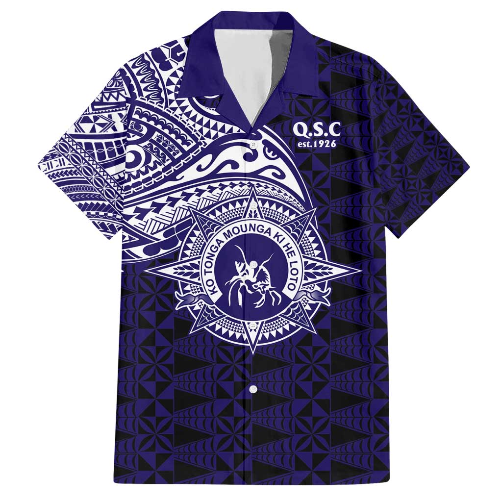 Tonga Queen Salote College 100th Years Hawaiian Shirt Est 1926 Tongan Ngatu Tapa LT9 Blue - Polynesian Pride