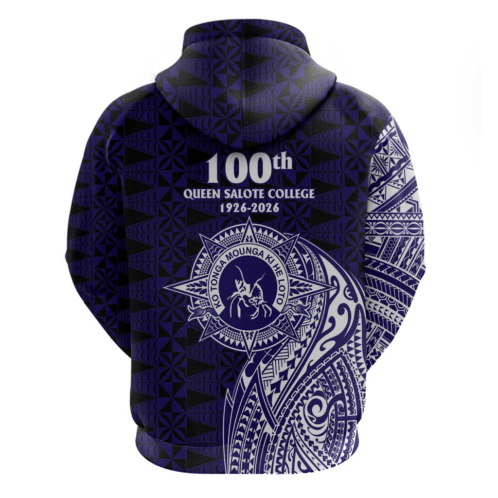 Tonga Queen Salote College 100th Years Hoodie Est 1926 Tongan Ngatu Tapa LT9 - Polynesian Pride