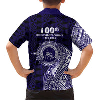 Tonga Queen Salote College 100th Years Kid Hawaiian Shirt Est 1926 Tongan Ngatu Tapa LT9 - Polynesian Pride