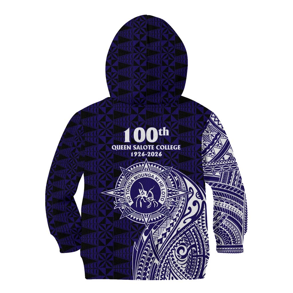 Tonga Queen Salote College 100th Years Kid Hoodie Est 1926 Tongan Ngatu Tapa LT9 - Polynesian Pride