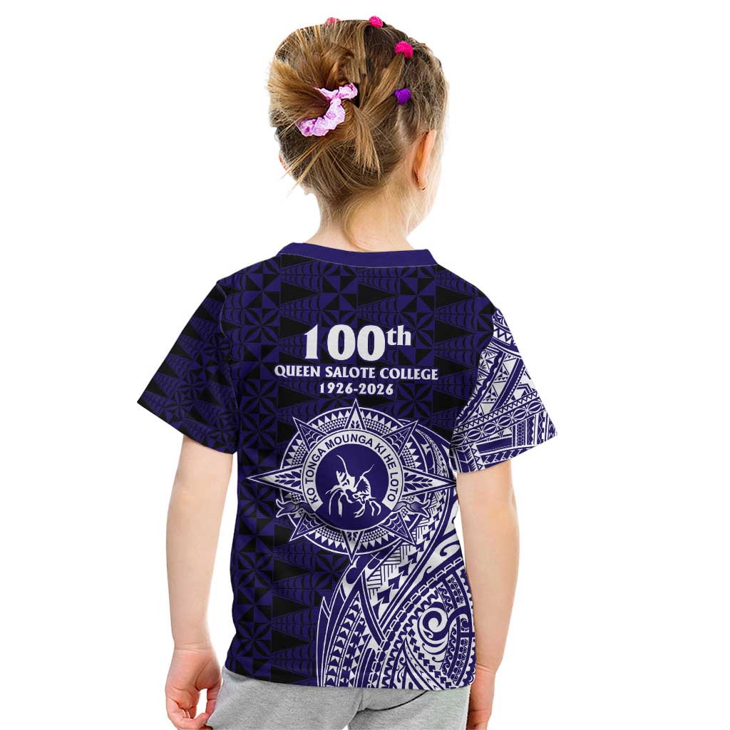 Tonga Queen Salote College 100th Years Kid T Shirt Est 1926 Tongan Ngatu Tapa LT9 - Polynesian Pride